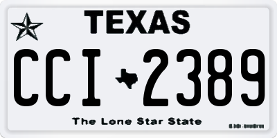 TX license plate CCI2389