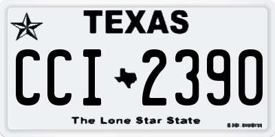 TX license plate CCI2390