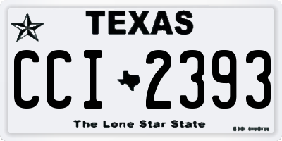 TX license plate CCI2393