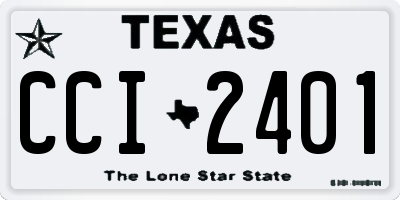 TX license plate CCI2401