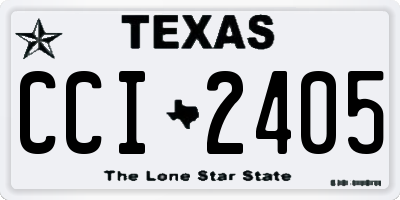 TX license plate CCI2405