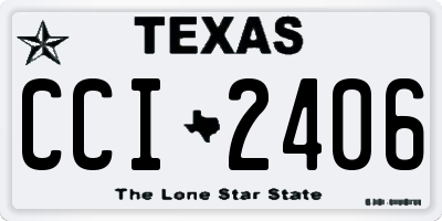 TX license plate CCI2406