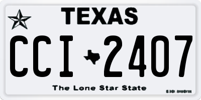 TX license plate CCI2407