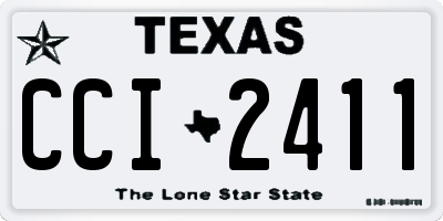TX license plate CCI2411