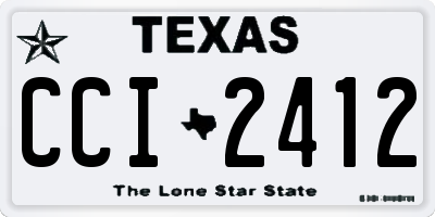TX license plate CCI2412