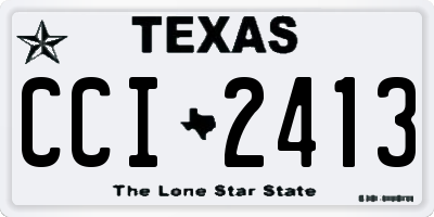 TX license plate CCI2413
