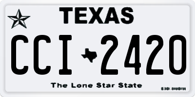TX license plate CCI2420