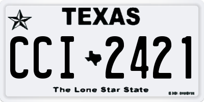 TX license plate CCI2421