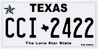 TX license plate CCI2422