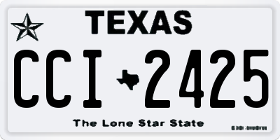 TX license plate CCI2425