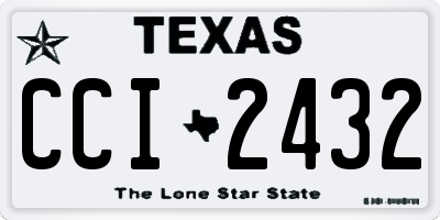 TX license plate CCI2432