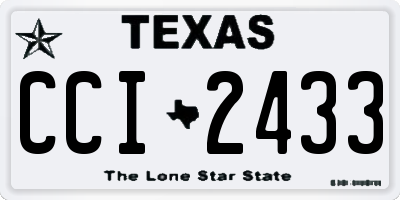 TX license plate CCI2433