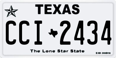 TX license plate CCI2434
