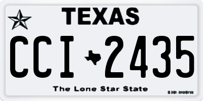 TX license plate CCI2435