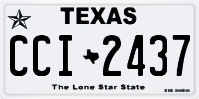 TX license plate CCI2437