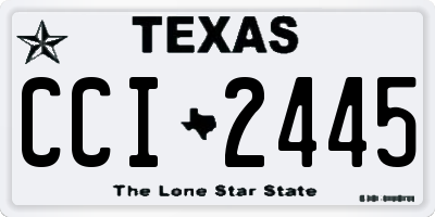 TX license plate CCI2445