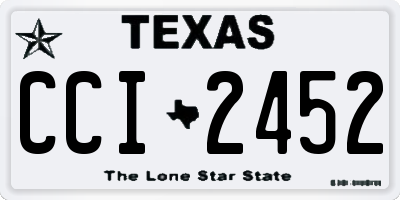 TX license plate CCI2452