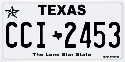 TX license plate CCI2453
