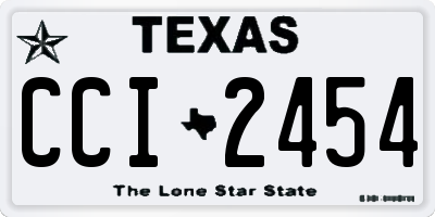 TX license plate CCI2454