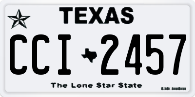 TX license plate CCI2457