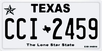 TX license plate CCI2459