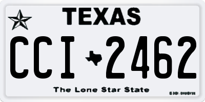 TX license plate CCI2462