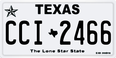 TX license plate CCI2466
