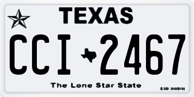 TX license plate CCI2467