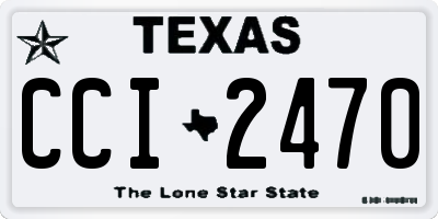 TX license plate CCI2470