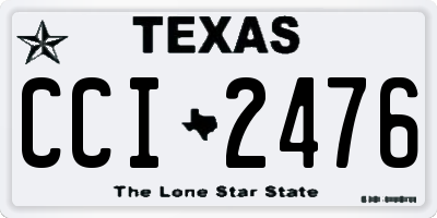 TX license plate CCI2476
