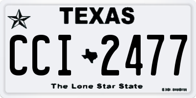TX license plate CCI2477