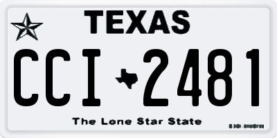 TX license plate CCI2481