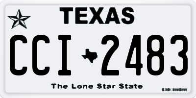TX license plate CCI2483