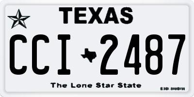 TX license plate CCI2487
