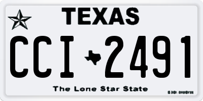 TX license plate CCI2491