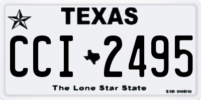 TX license plate CCI2495