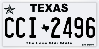 TX license plate CCI2496
