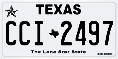 TX license plate CCI2497