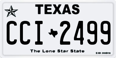 TX license plate CCI2499