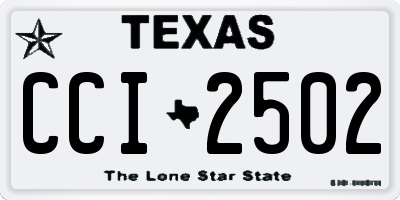 TX license plate CCI2502