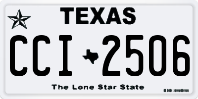 TX license plate CCI2506