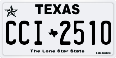 TX license plate CCI2510