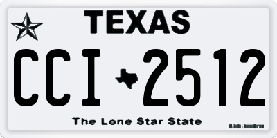 TX license plate CCI2512