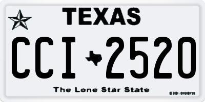 TX license plate CCI2520