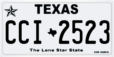 TX license plate CCI2523