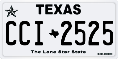 TX license plate CCI2525