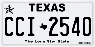 TX license plate CCI2540