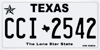 TX license plate CCI2542