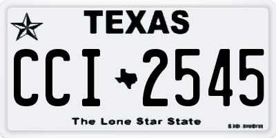 TX license plate CCI2545