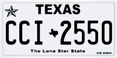 TX license plate CCI2550